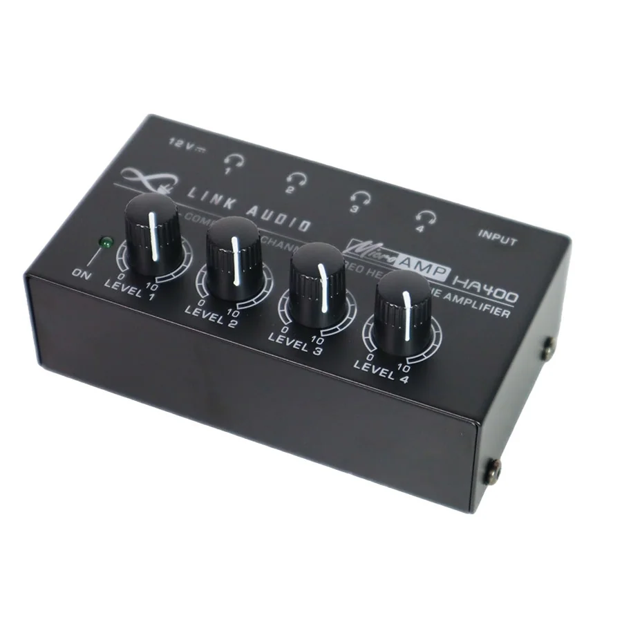 Link Audio HA400 Ultra Compact 4-Channel Stereo Headphone Amplifier
