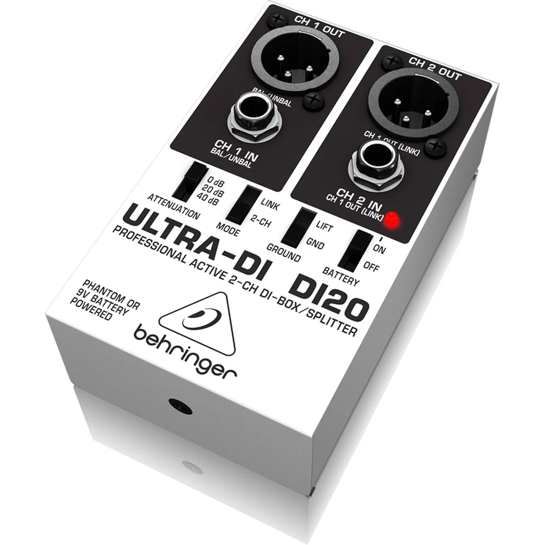 Behringer ULTRA-DI DI20 Professional Active 2-Channel DI-Box/Splitter