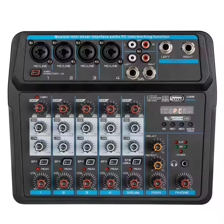 U6 6 Channel USB Digital Audio Mixer 