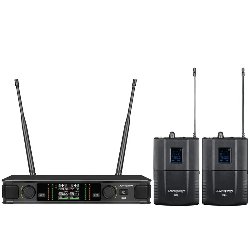Dynatech G2R / G2LL With G2HW/DH2 Head mic Wireless Microphone System Set